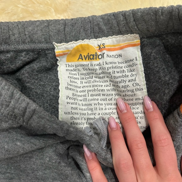 Aviator nation 5 stripe sweatpants women’s size XS - Picture 3 of 3